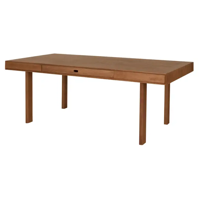 MESA 1 GAVETA 2 M X 97 CM PILOTIS - NOZES - Foto 2