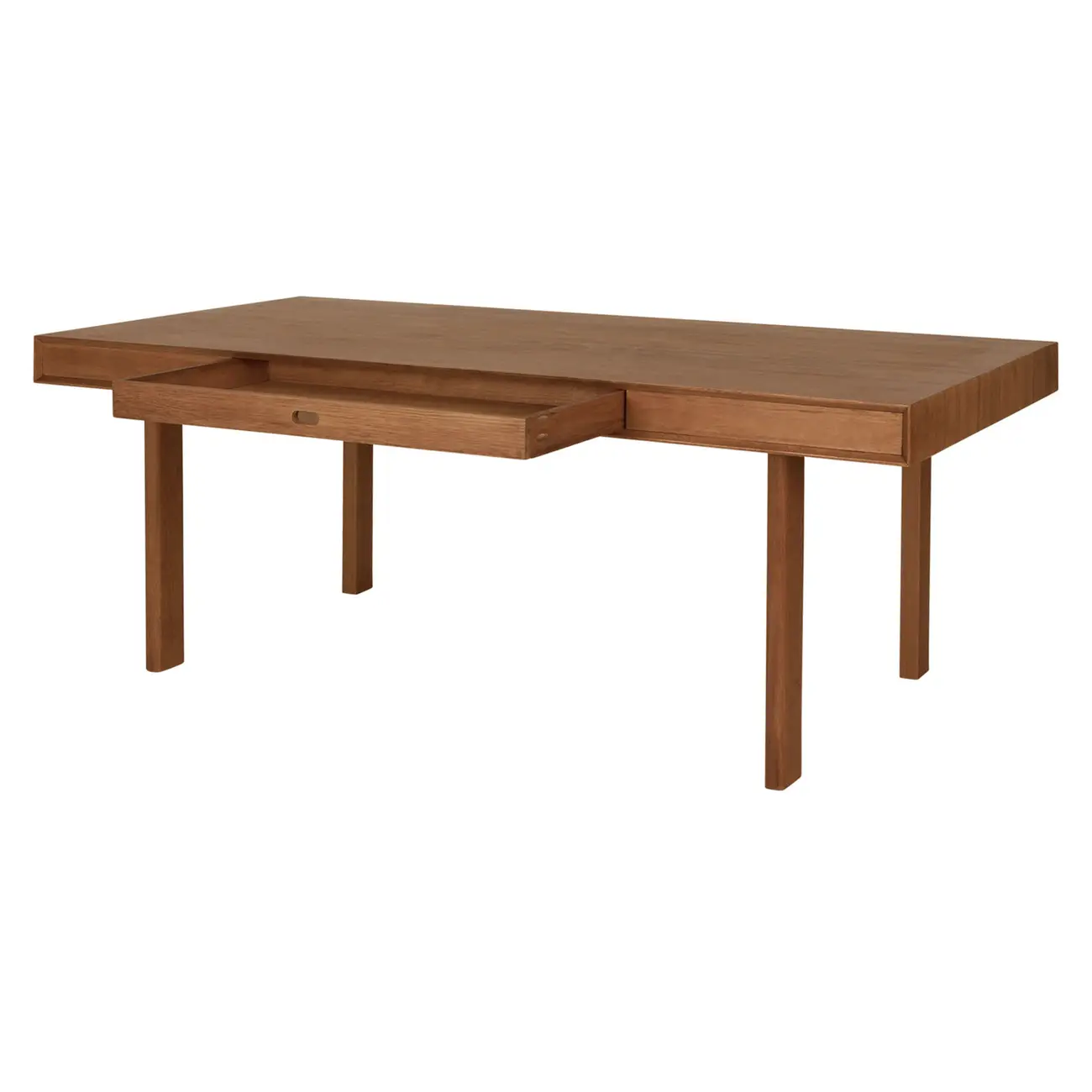 MESA 1 GAVETA 2 M X 97 CM PILOTIS - NOZES - Foto 3