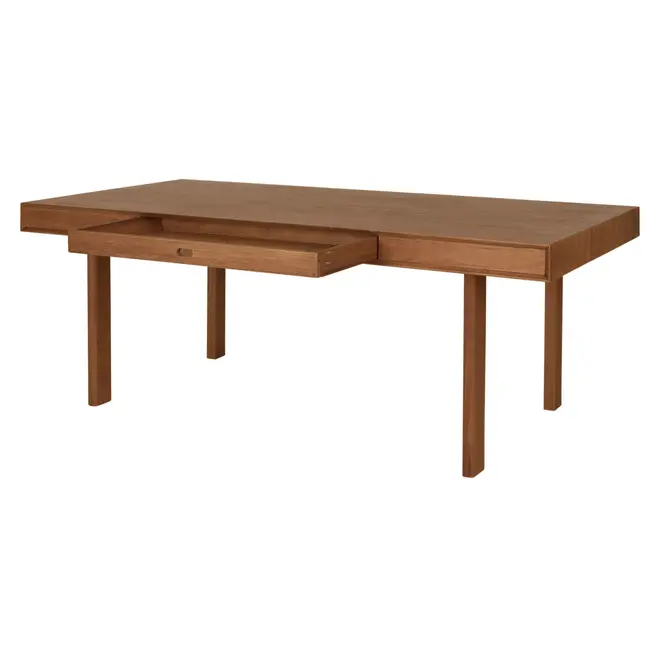 MESA 1 GAVETA 2 M X 97 CM PILOTIS - NOZES - Foto 3