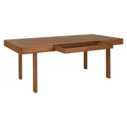 MESA 1 GAVETA 2 M X 97 CM PILOTIS - NOZES - Foto 5