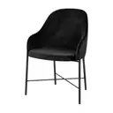PRETO/PRETO - CADEIRA COM BRAÇOS DAISY