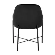 CADEIRA DE JANTAR COM BRAÇOS DAISY - PRETO/PRETO - Foto 4