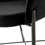 CADEIRA DE JANTAR COM BRAÇOS DAISY - PRETO/PRETO - Foto 5