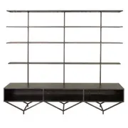 ESTANTE PARA TV DE ATÉ 75 POLEGADAS 2,40 M X 2,10 M BRASP - GRAFITE FOSFATIZADO - Foto 1
