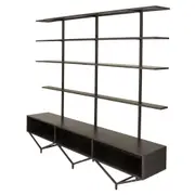 ESTANTE PARA TV DE ATÉ 75 POLEGADAS 2,40 M X 2,10 M BRASP - GRAFITE FOSFATIZADO - Foto 2