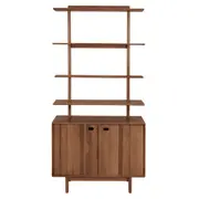 ESTANTE 2 PORTAS 1 M X 2,03 M PILOTIS - NOZES - Foto 1