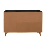 ARMÁRIO DE COZINHA INFERIOR 1,20 M 2 PORTAS / 4 GAVETAS LIN - PRETO/NOZES - Foto 6