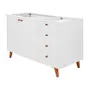 ARMÁRIO DE COZINHA INFERIOR 1,20 M  2 PORTAS / 4 GAVETAS LIN - BRANCO/NOZES - Foto 2
