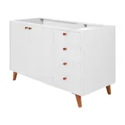 ARMÁRIO DE COZINHA INFERIOR 1,20 M 2 PORTAS / 4 GAVETAS LIN - BRANCO/NOZES - Foto 2