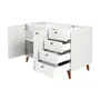 ARMÁRIO DE COZINHA INFERIOR 1,20 M  2 PORTAS / 4 GAVETAS LIN - BRANCO/NOZES - Foto 3
