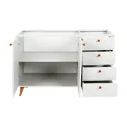 ARMÁRIO DE COZINHA INFERIOR 1,20 M 2 PORTAS / 4 GAVETAS LIN - BRANCO/NOZES - Foto 4