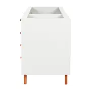 ARMÁRIO DE COZINHA INFERIOR 1,20 M 2 PORTAS / 4 GAVETAS LIN - BRANCO/NOZES - Foto 5