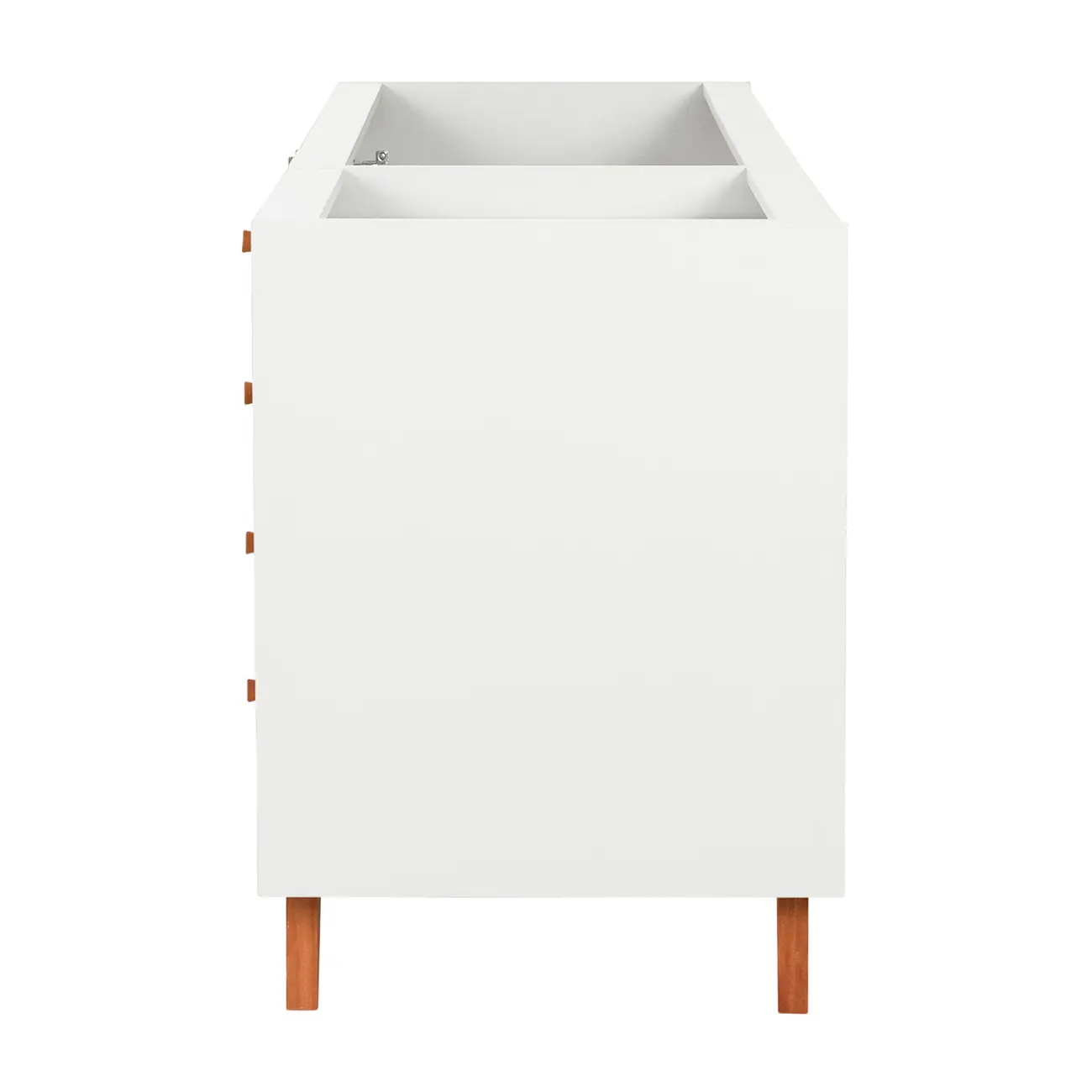ARMÁRIO DE COZINHA INFERIOR 1,20 M 2 PORTAS / 4 GAVETAS LIN - BRANCO/NOZES - Foto 5