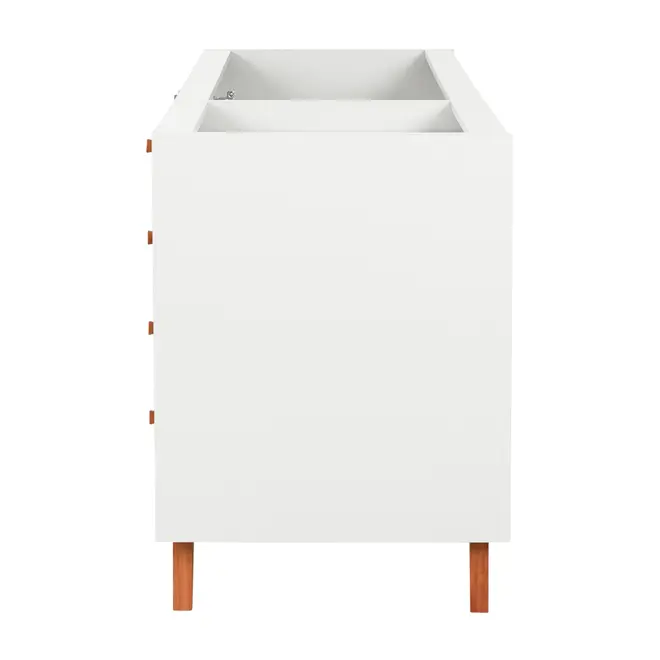 ARMÁRIO DE COZINHA INFERIOR 1,20 M 2 PORTAS / 4 GAVETAS LIN - BRANCO/NOZES - Foto 5