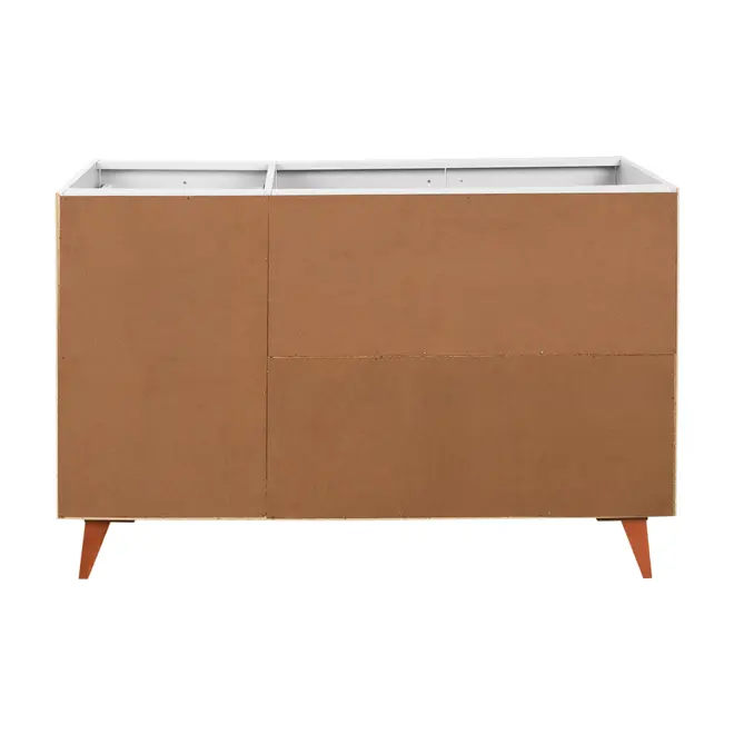 ARMÁRIO DE COZINHA INFERIOR 1,20 M 2 PORTAS / 4 GAVETAS LIN - BRANCO/NOZES - Foto 6