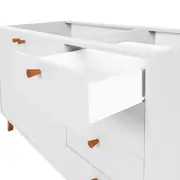 ARMÁRIO DE COZINHA INFERIOR 1,20 M 2 PORTAS / 4 GAVETAS LIN - BRANCO/NOZES - Foto 7