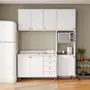 ARMÁRIO DE COZINHA INFERIOR 1,20 M  2 PORTAS / 4 GAVETAS LIN - BRANCO/NOZES - Foto 14