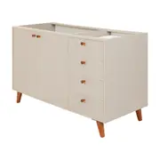 ARMÁRIO DE COZINHA INFERIOR 1,20 M 2 PORTAS / 4 GAVETAS LIN - BEGE/NOZES - Foto 2