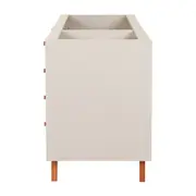 ARMÁRIO DE COZINHA INFERIOR 1,20 M 2 PORTAS / 4 GAVETAS LIN - BEGE/NOZES - Foto 5