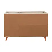 ARMÁRIO DE COZINHA INFERIOR 1,20 M 2 PORTAS / 4 GAVETAS LIN - BEGE/NOZES - Foto 6