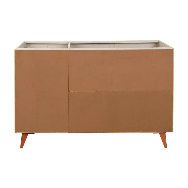 ARMÁRIO DE COZINHA INFERIOR 1,20 M 2 PORTAS / 4 GAVETAS LIN - BEGE/NOZES - Foto 6