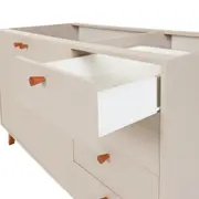 ARMÁRIO DE COZINHA INFERIOR 1,20 M 2 PORTAS / 4 GAVETAS LIN - BEGE/NOZES - Foto 7