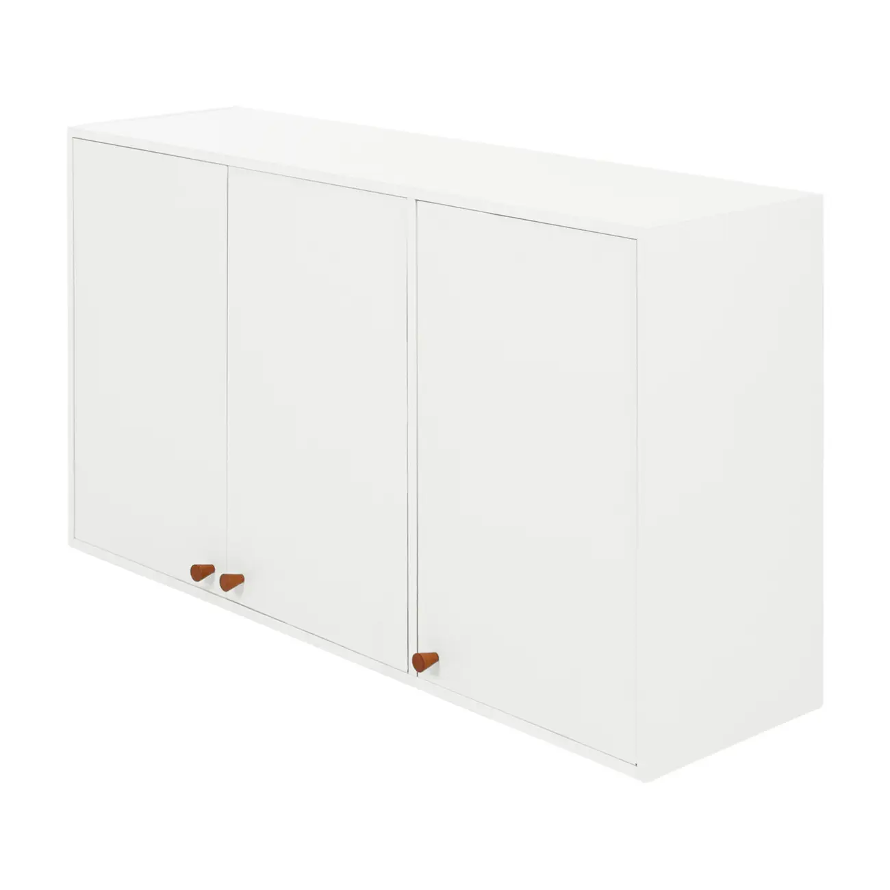 ARMÁRIO DE COZINHA AÉREO 1,20 M 3 PORTAS LIN - BRANCO/NOZES - Foto 2
