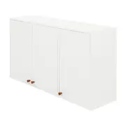 ARMÁRIO DE COZINHA AÉREO 1,20 M 3 PORTAS LIN - BRANCO/NOZES - Foto 2