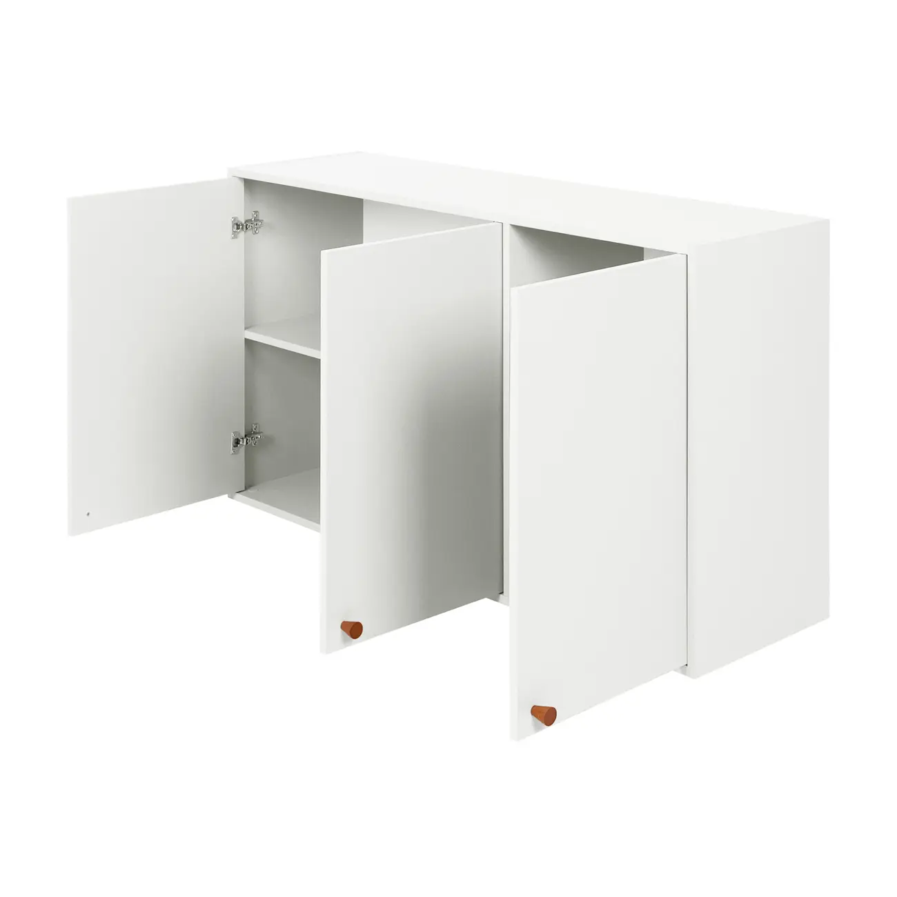ARMÁRIO DE COZINHA AÉREO 1,20 M 3 PORTAS LIN - BRANCO/NOZES - Foto 3