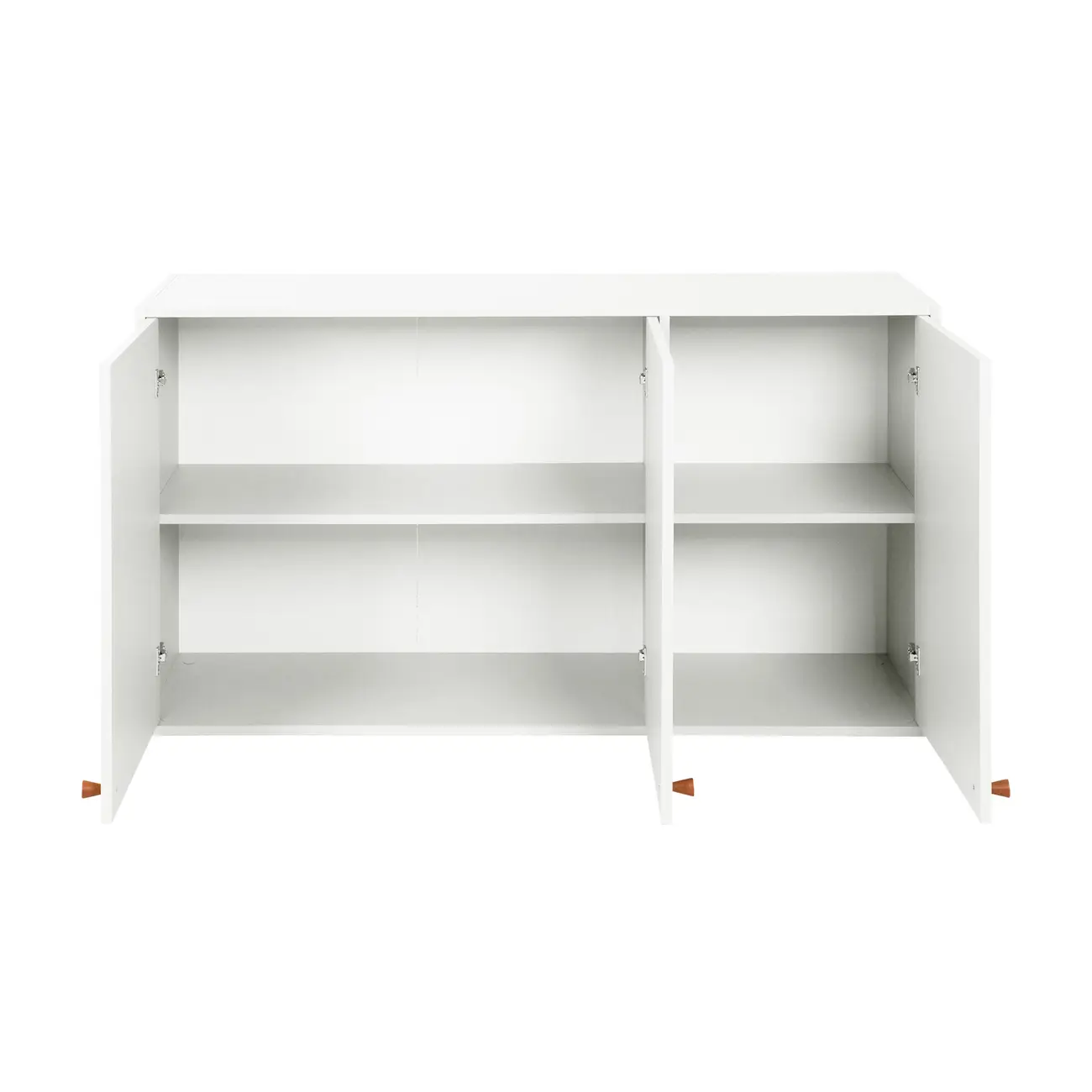 ARMÁRIO DE COZINHA AÉREO 1,20 M 3 PORTAS LIN - BRANCO/NOZES - Foto 4
