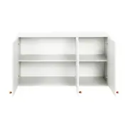 ARMÁRIO DE COZINHA AÉREO 1,20 M 3 PORTAS LIN - BRANCO/NOZES - Foto 4