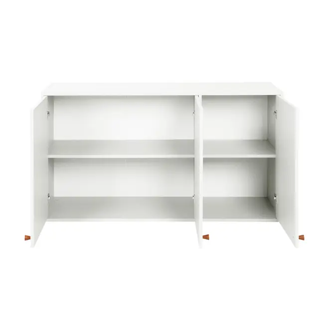 ARMÁRIO DE COZINHA AÉREO 1,20 M 3 PORTAS LIN - BRANCO/NOZES - Foto 4