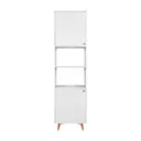 BRANCO/NOZES - PANELEIRO 2 PORTAS 60 CM X 2,21 M LIN