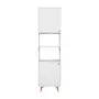BRANCO/NOZES - PANELEIRO 2 PORTAS 60 CM X 2,21 M LIN