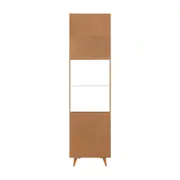 PANELEIRO 2 PORTAS 60 CM X 2,21 M LIN - PRETO/NOZES - Foto 6