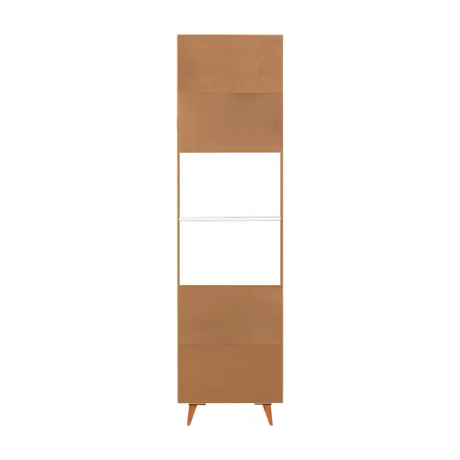 PANELEIRO 2 PORTAS 60 CM X 2,21 M LIN - PRETO/NOZES - Foto 6
