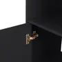 PANELEIRO 2 PORTAS 60 CM X 2,21 M LIN - PRETO/NOZES - Foto 7