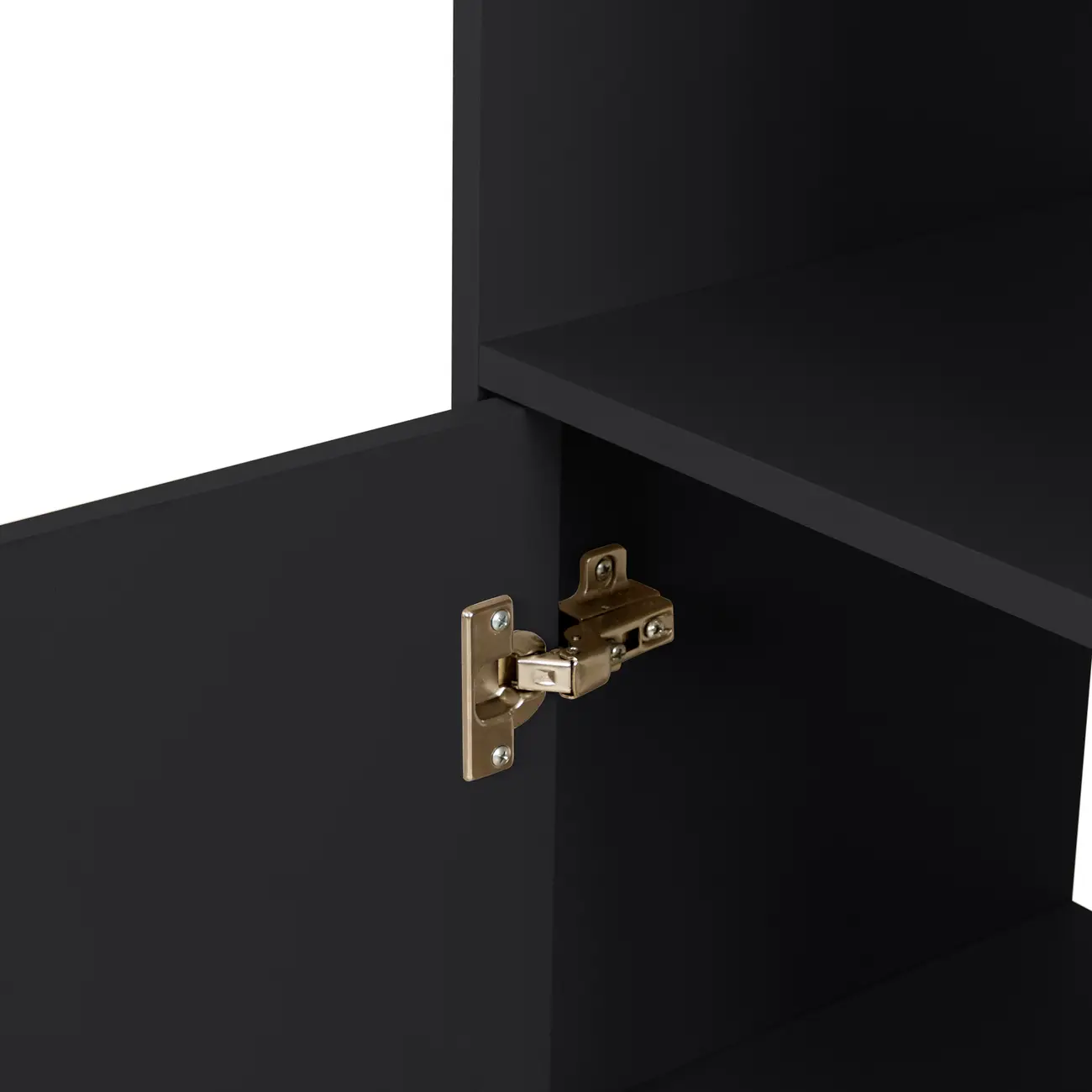 PANELEIRO 2 PORTAS 60 CM X 2,21 M LIN - PRETO/NOZES - Foto 7