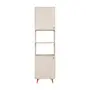 PANELEIRO 2 PORTAS 60 CM X 2,21 M LIN - BEGE/NOZES - Foto 1