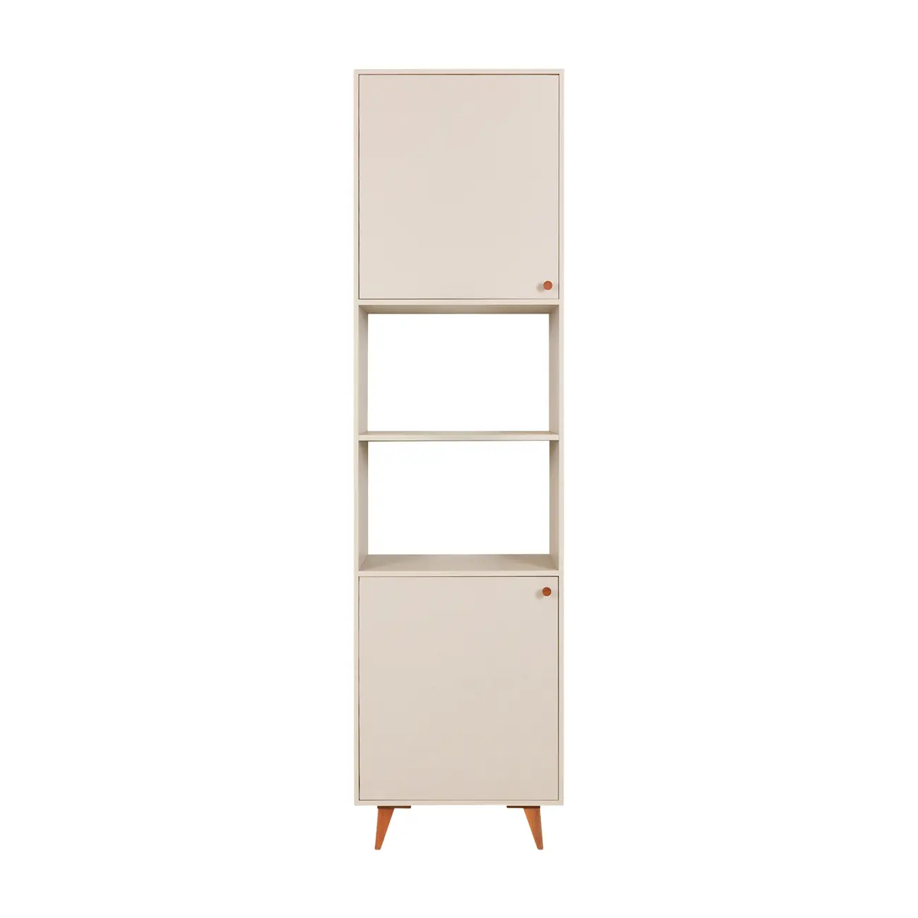 PANELEIRO 2 PORTAS 60 CM X 2,21 M LIN - BEGE/NOZES - Foto 1