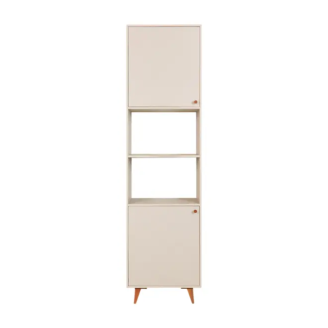 PANELEIRO 2 PORTAS 60 CM X 2,21 M LIN - BEGE/NOZES - Foto 1