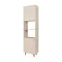 PANELEIRO 2 PORTAS 60 CM X 2,21 M LIN - BEGE/NOZES - Foto 2