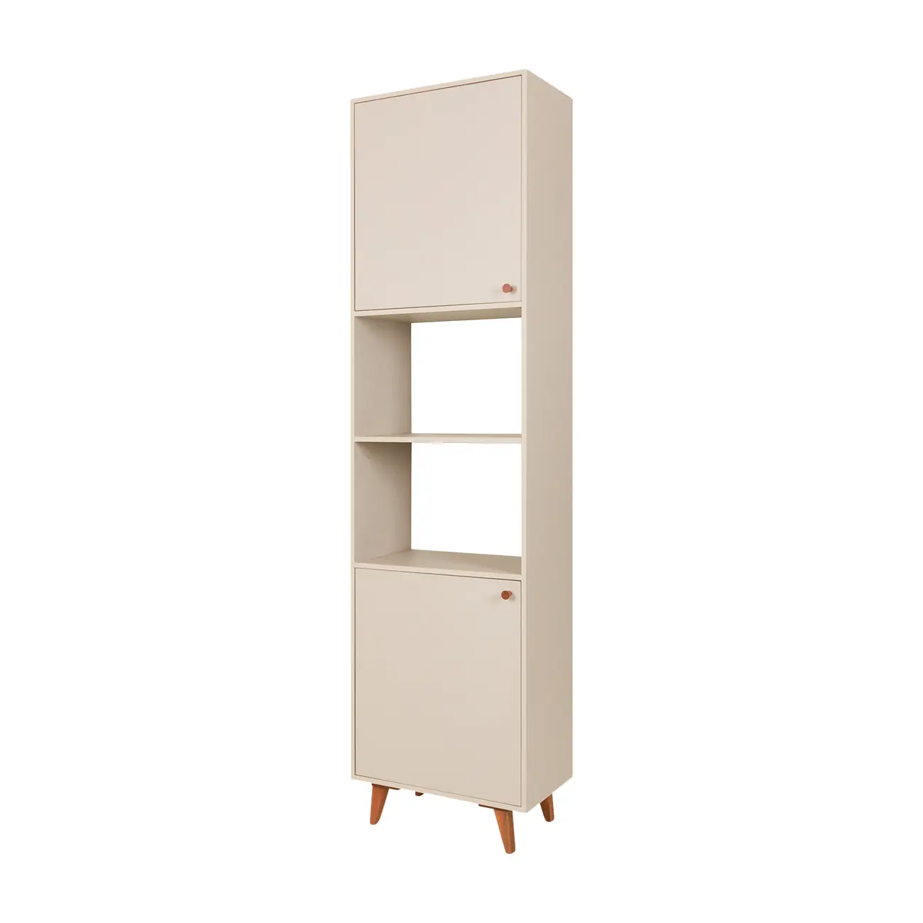 PANELEIRO 2 PORTAS 60 CM X 2,21 M LIN - BEGE/NOZES - Foto 2