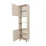 PANELEIRO 2 PORTAS 60 CM X 2,21 M LIN - BEGE/NOZES - Foto 3