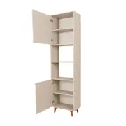 PANELEIRO 2 PORTAS 60 CM X 2,21 M LIN - BEGE/NOZES - Foto 3
