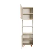 PANELEIRO 2 PORTAS 60 CM X 2,21 M LIN - BEGE/NOZES - Foto 4