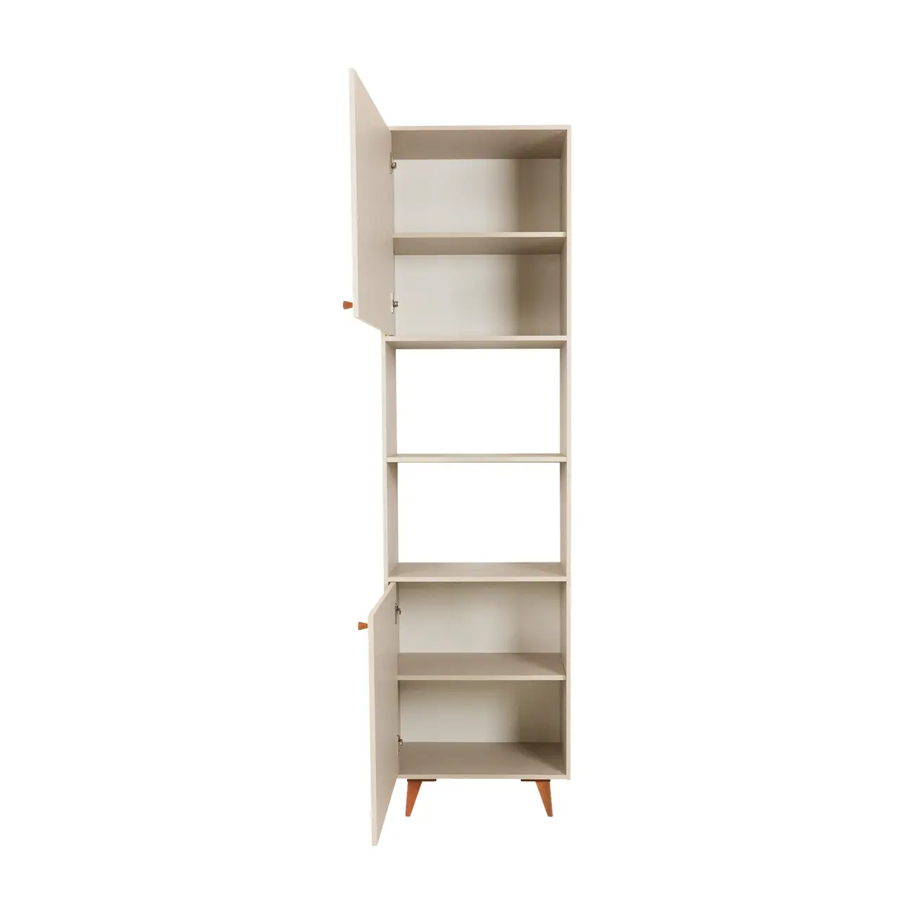 PANELEIRO 2 PORTAS 60 CM X 2,21 M LIN - BEGE/NOZES - Foto 4