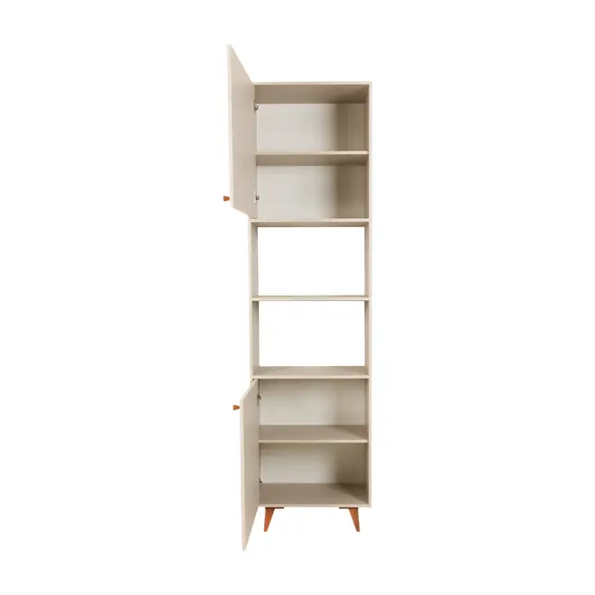 PANELEIRO 2 PORTAS 60 CM X 2,21 M LIN - BEGE/NOZES - Foto 4