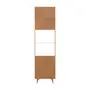 PANELEIRO 2 PORTAS 60 CM X 2,21 M LIN - BEGE/NOZES - Foto 6