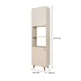 PANELEIRO 2 PORTAS 60 CM X 2,21 M LIN - BEGE/NOZES - Foto 11